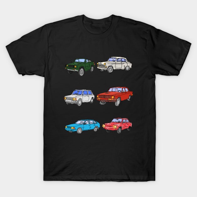 ussr cars T-Shirt by Antho